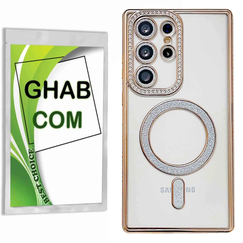 کاور قاب کام مدل NGINMG طرح نگین دار مناسب برای گوشی موبایل سامسونگ Galaxy S23 Ultra