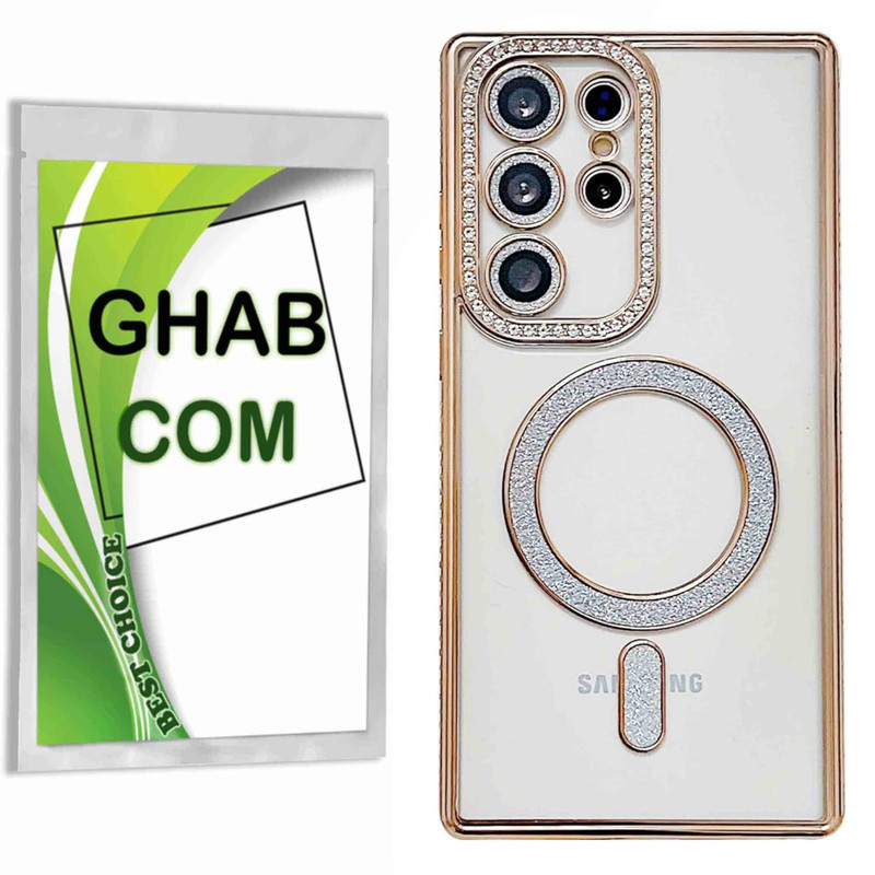 کاور قاب کام مدل NGINMG طرح نگین دار مناسب برای گوشی موبایل سامسونگ Galaxy S23 Ultra