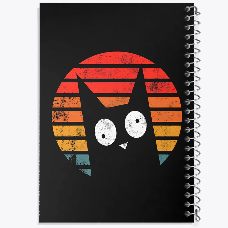 دفتر ژورنال نویسی 50 برگ خندالو مدل نقطه ای طرح گربه ی خنگ کد N5200