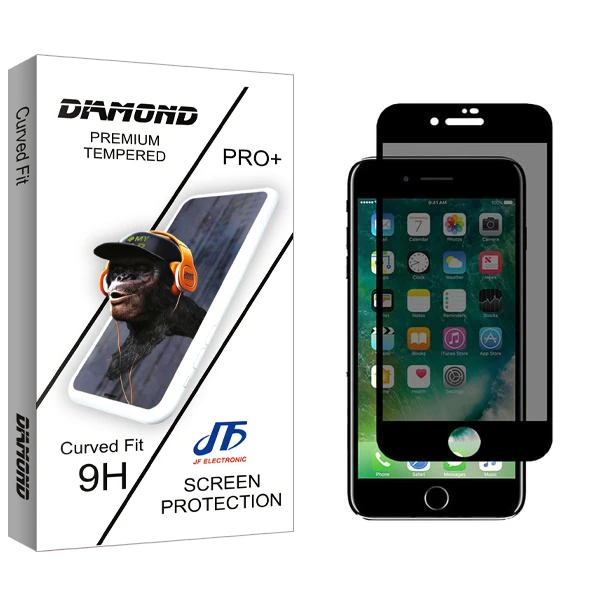 محافظ صفحه نمایش حریم شخصی جی اف مدل Diamond مناسب برای گوشی موبایل اپل iPhone 7 Plus