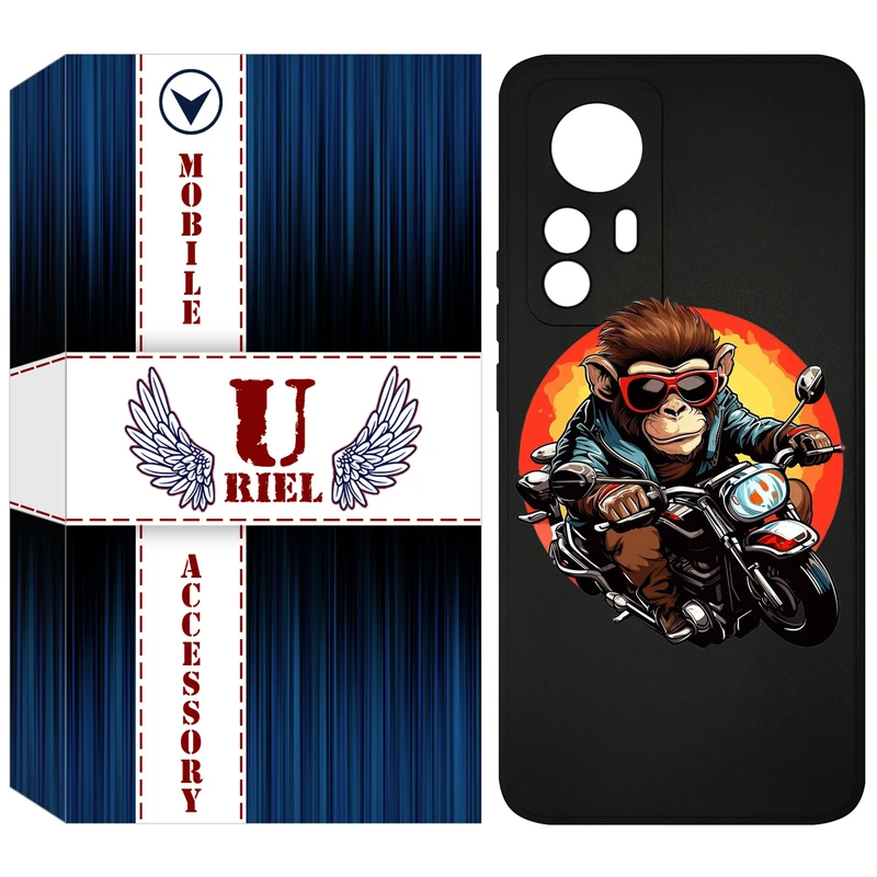 کاور یوریل مدل KSH کد 32 طرح میمون موتورسوار مناسب برای گوشی موبایل شیائومی 12T Pro / Redmi K50 Ultra