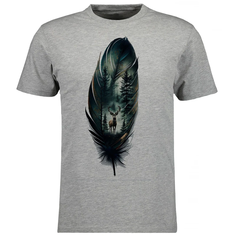 تی شرت آستین کوتاه مردانه مدل گوزن V124