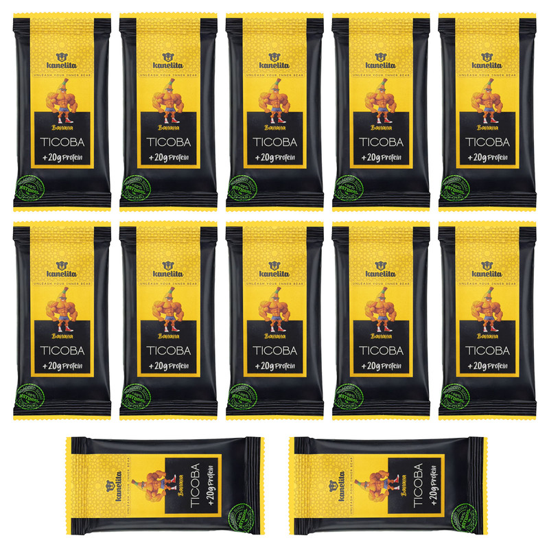 پروتئین بار موز تیکوبا کنلیتا - 50 گرم بسته 12 عددی