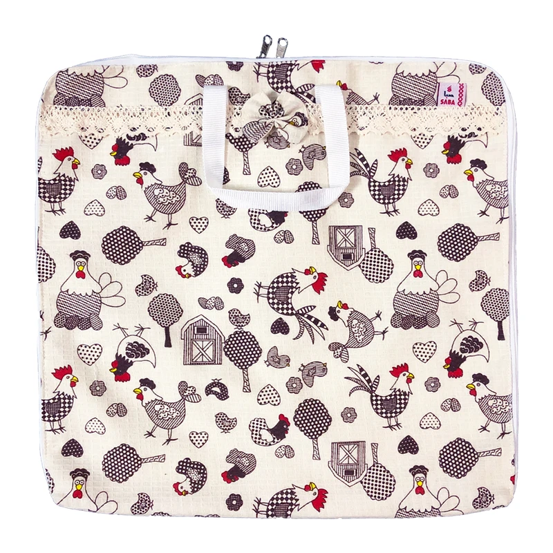 کیسه نان و سبزی مدل صبا طرح مرغ و خروس کد 163