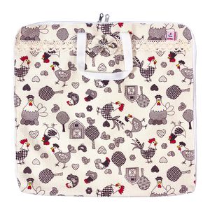 کیسه نان و سبزی مدل صبا طرح مرغ و خروس کد 163