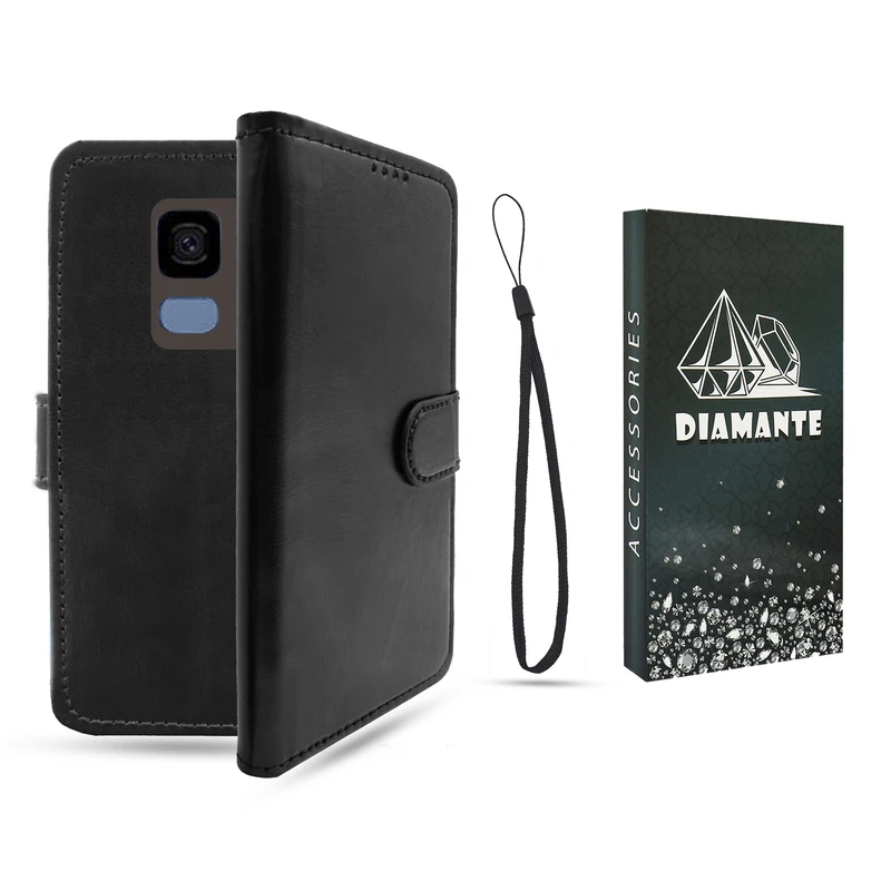 کیف کلاسوری دیامانته مدل Kif_1 Bk مناسب برای گوشی موبایل سامسونگ Galaxy S9 به همراه بند آویز