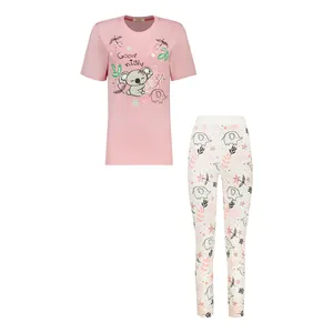 ست تی شرت آستین کوتاه و شلوار راحتی زنانه مادر مدل کوالا