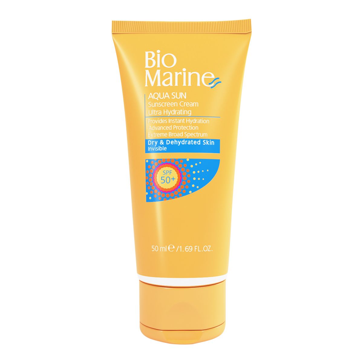کرم ضدآفتاب بی‌رنگ بایومارین SPF50 مدل AQUA SUN، مناسب پوست‌های خشک، حجم 50 میلی‌لیتر -  - 2