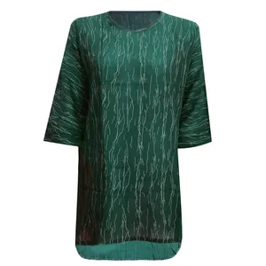 تونیک زنانه مدل آستین کیمونو نخی اسلپ کد tm-2096 رنگ سبز 