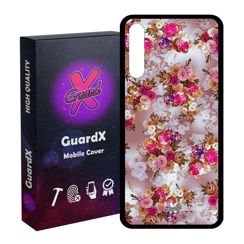 کاور گارد ایکس طرح گل مدل Glass10333 مناسب برای گوشی موبایل هوآوی Y8P / P Smart S