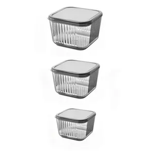 ظرف نگهدارنده مدل مکعب مربع nandy home مجموعه 3 عددی