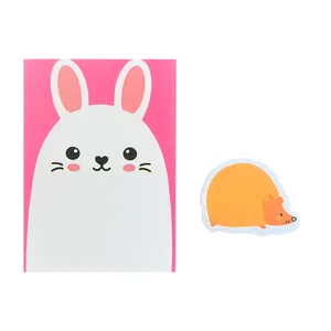 کاغذ یادداشت چسب دار مدل استیک‌ نوت‌ خرگوش و‌ خارپشت مجموعه 2 عددی