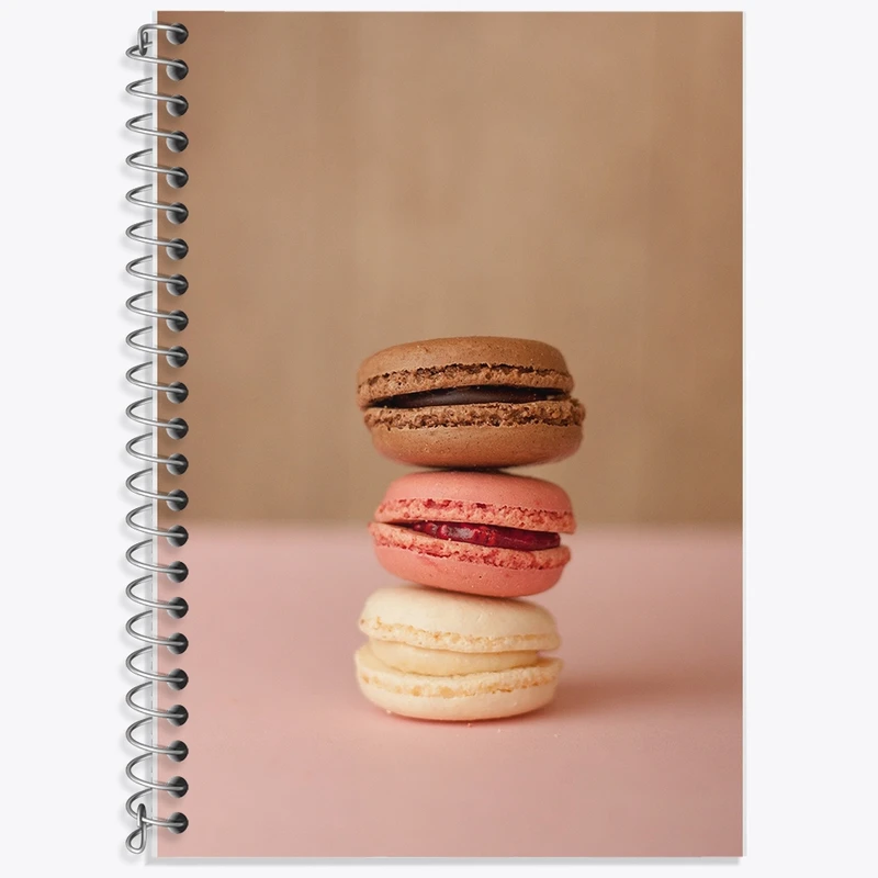 دفتر زبان 50 برگ خندالو مدل دو خط طرح ماکارون کد F254