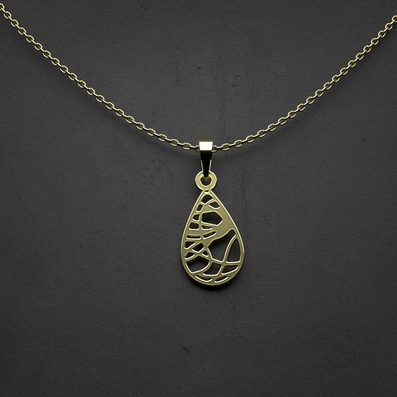 گردنبند طلا 18 عیار زنانه مدوپد مدل هندسی کد Y2-1-1149