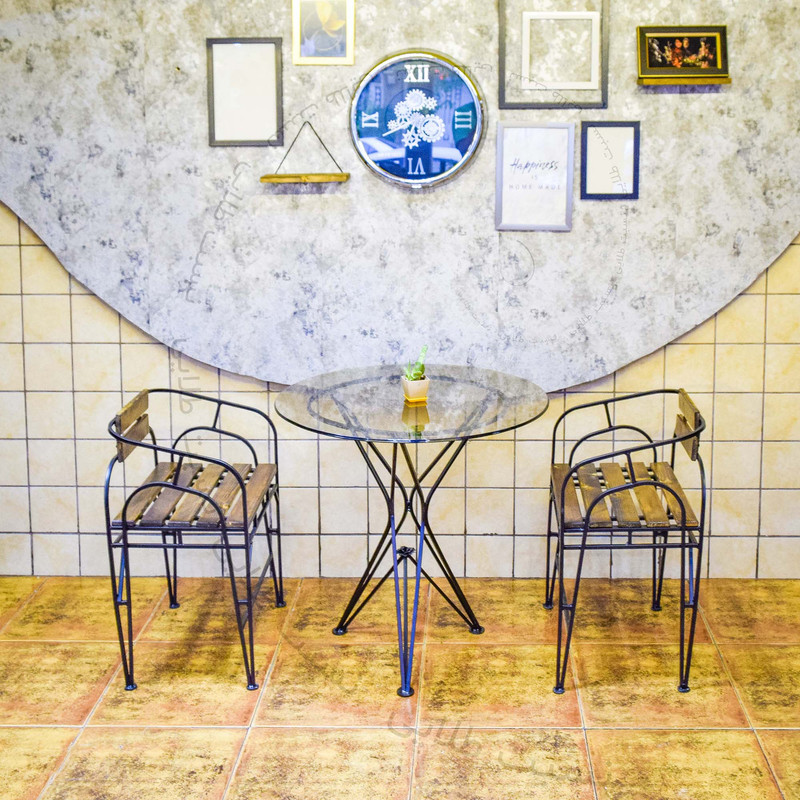 میز و صندلی ناهارخوری 2 نفره دکومرآت مدل ژیان