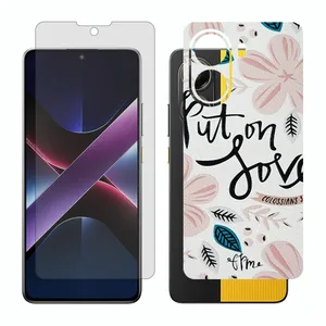 Glass Together model transparent screen protector suitable for Xiaomi Poco X7 Pro mobile phone with back cover sticker