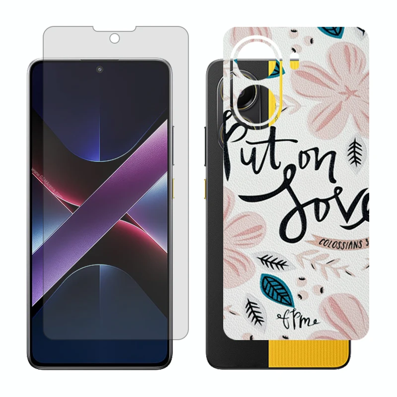 محافظ صفحه نمایش مات گلس مدل Together مناسب برای گوشی موبایل شیائومی Poco X7 Pro به همراه برچسب پوششی پشت گوشی