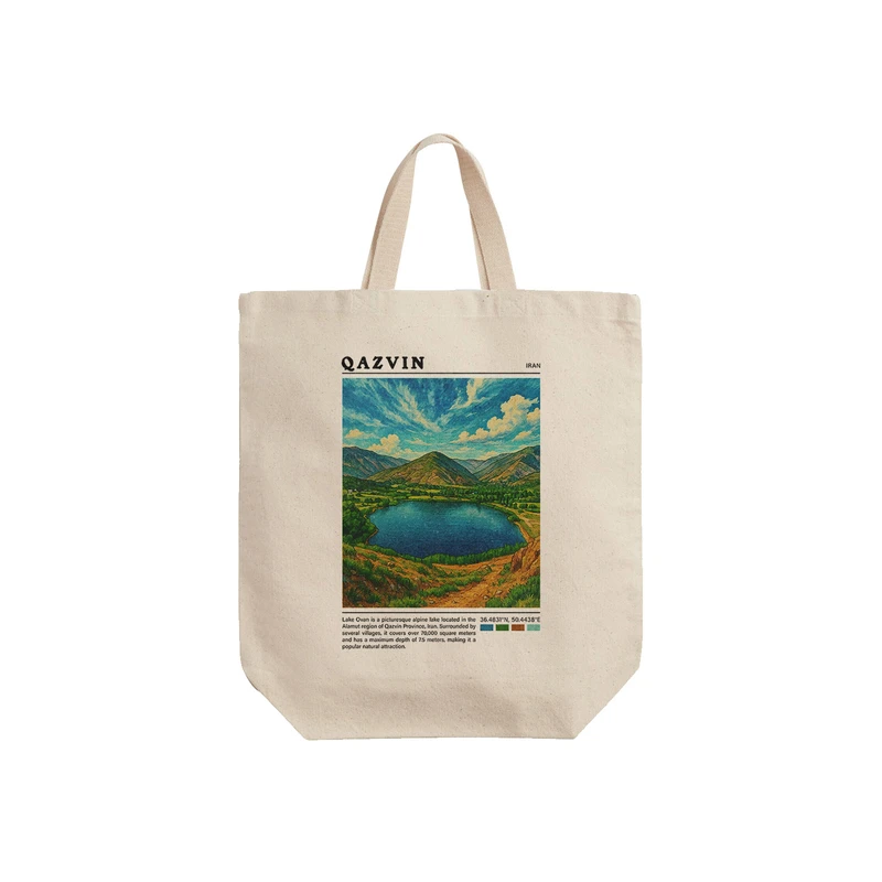 ساک خرید ترمه طراحان ایده مدل دریاچه اوان قزوین کد map0856 - S