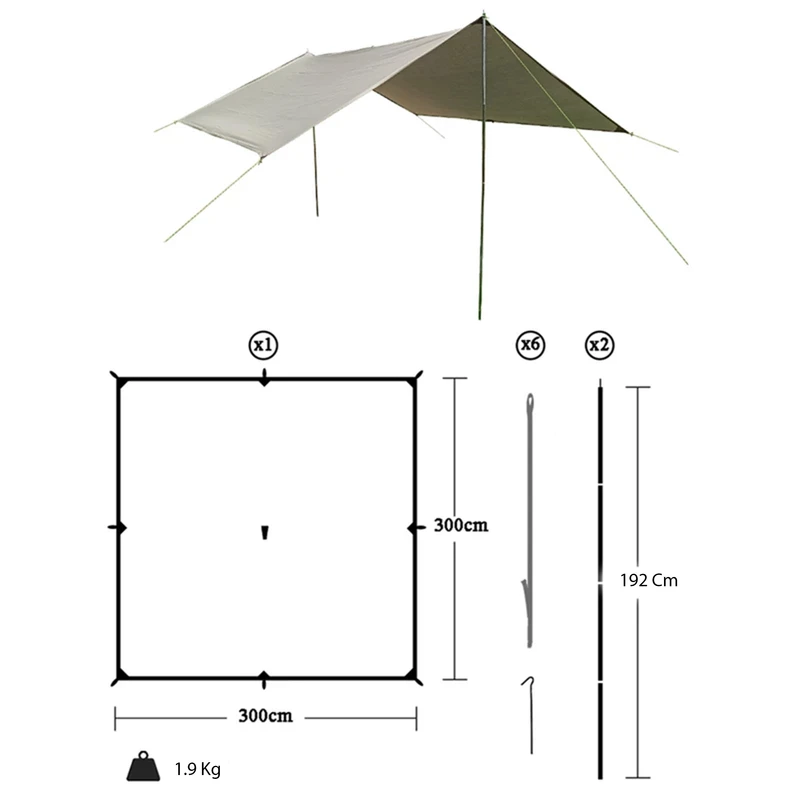 عکس شماره 3 : سایه بان سفری مدل فرین