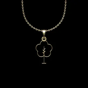گردنبند طلا 18 عیار زنانه مدوپد مدل درخت کد L2-1-1026