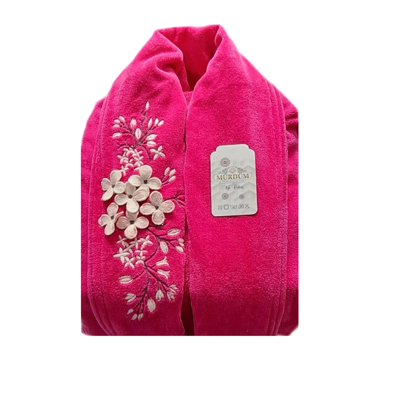 حوله پالتویی موردوم مدل فلاور نایس کد HP-5050 سایز 125