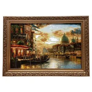 تابلو فرش دستباف مدل منظره غروب ونیز کد 102