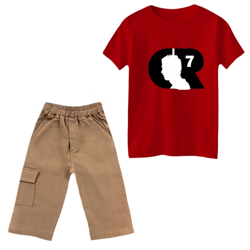 ست تی‌شرت و شلوارک پسرانه مدل رونالدو کد 3