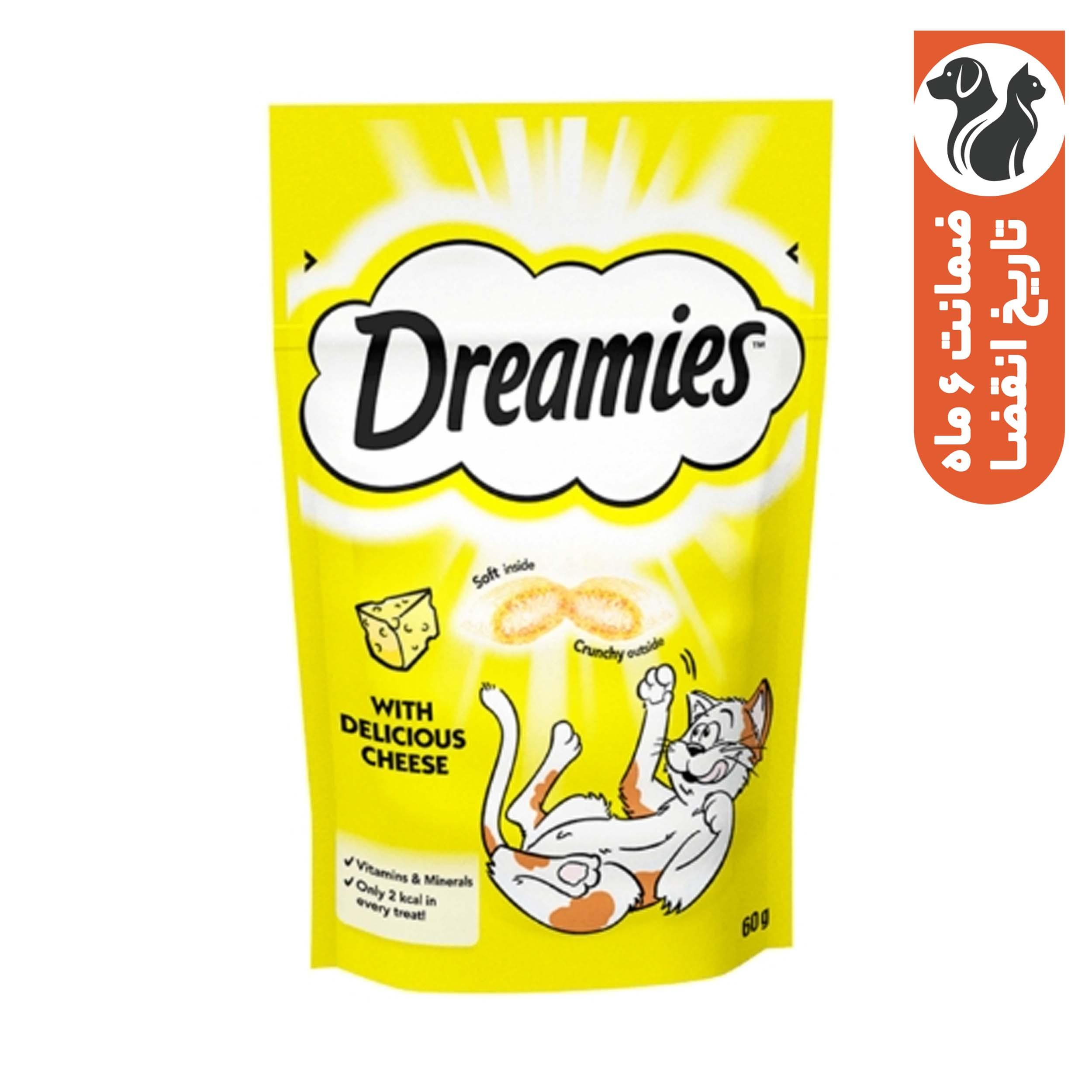 غذای تشویقی گربه دریمیز مدل پنیری وزن 60 گرم