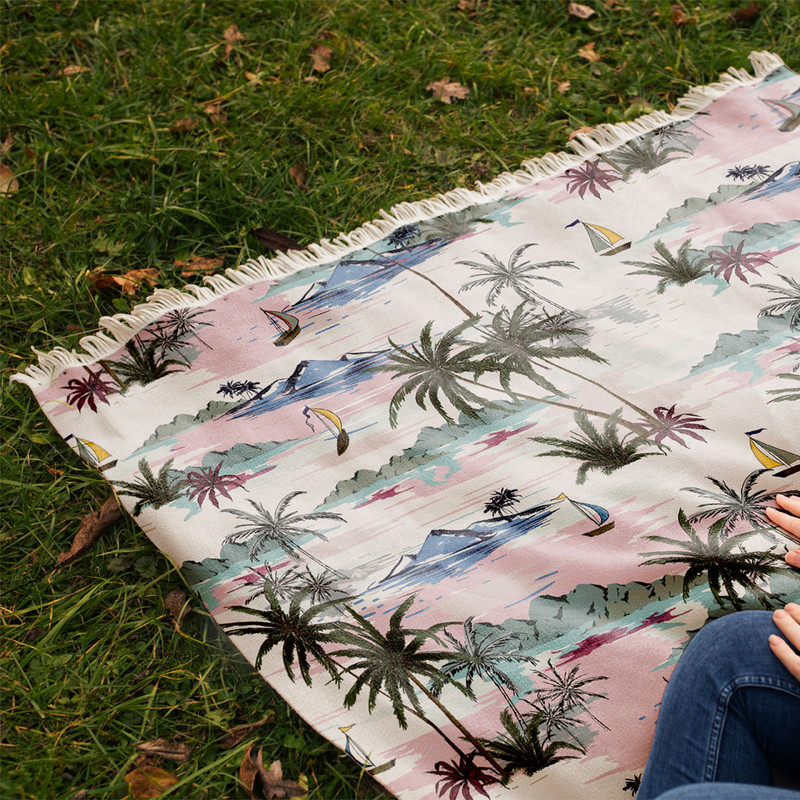 شال مبل طرح هاوایی سان سِت کد H2SH1001 سایز 100x180 سانتی متر