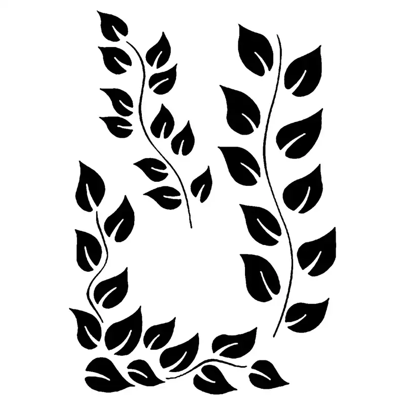 شابلون باتیس آرت طرح شاخه و برگ کد 50-667