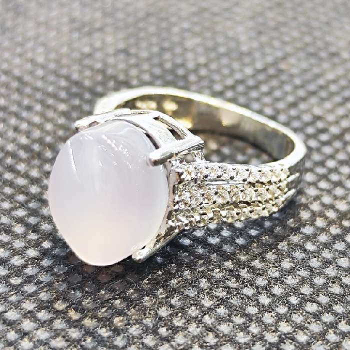 انگشتر نقره زنانه مدل سنگ عقیق یمانی کبود کد 5404