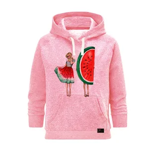 هودی زنانه مدل دختر یلدا کد J13 رنگ صورتی