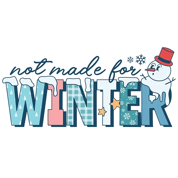 استیکر پارچه و لباس پاد آفرین طرح زمستان کد 3681