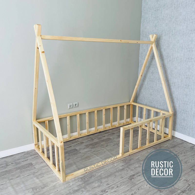 تخت خواب یک نفره روستیک دکور مدل mn700 سایز 90x190 سانتی متر