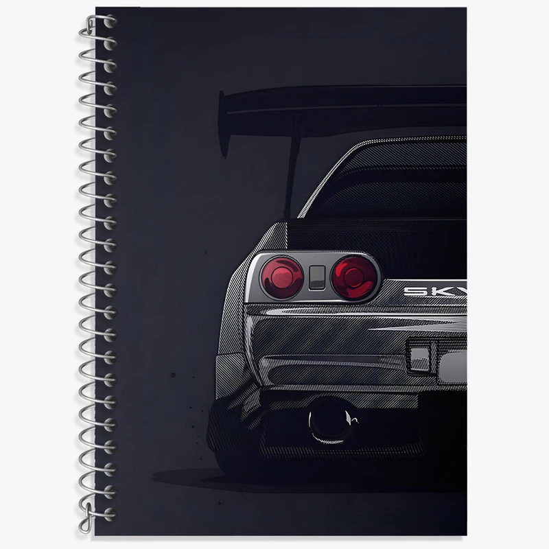 دفتر زبان 50 برگ خندالو مدل دو خط طرح ماشین اسپرت کد N2087