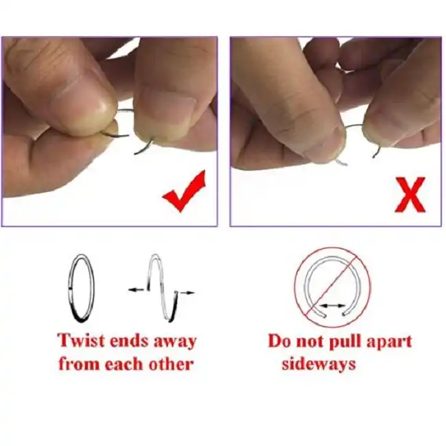 حلقه تزیینی مو زنانه   خط هنر مدل گنج بسته 20 عددی