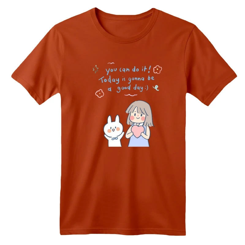 تی شرت آستین کوتاه بچگانه مدل دختر و خرگوش کد 2