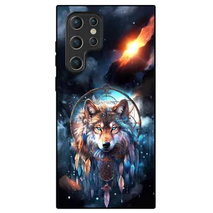Megafone Wolf and Dream Catcher 8005 Cover Suitable For Samsung Galaxy S22 Ultra 5G  Mobile Phone