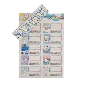 برچسب مدل اسم و کلاس سانریو سینامورول کرومی به همراه خط کش