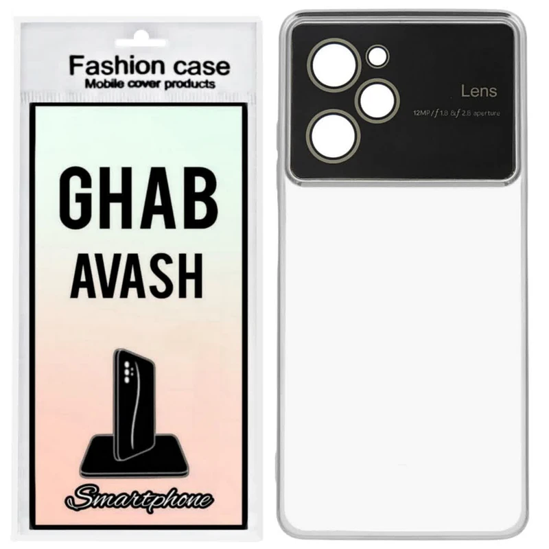 کاور قاب آوش طرح شفاف مدل دوررنگی 03 مناسب برای گوشی موبایل شیائومی POCO X5 PRO