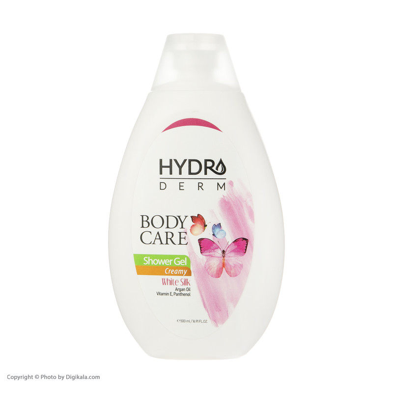شامپو بدن کرمی هیدرودرم مدل White Silk حجم 500 میلی لیتر