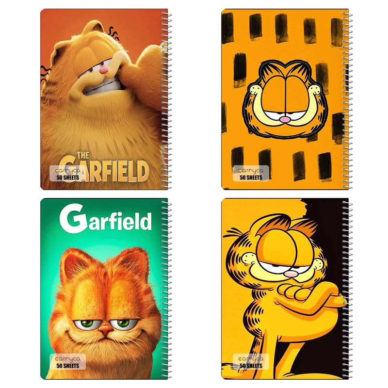 دفتر نقاشي 50 برگ کارنيکا طرح گارفیلد garfild کد 89270 مجموعه 4 عددی