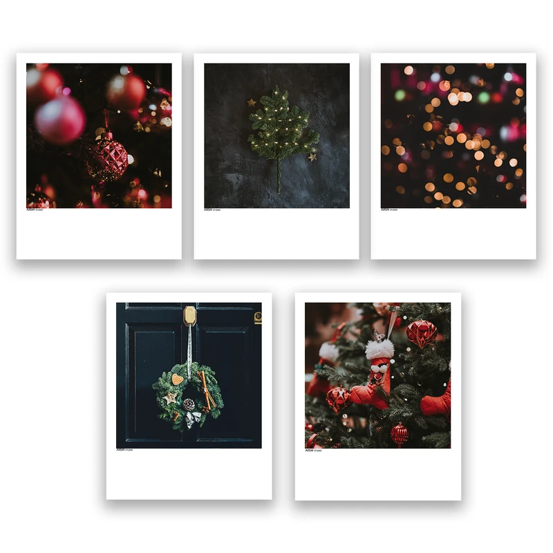 آویز تزیینی عرش مدل کریسمس Christmas کد Asa067 مجموعه پنج عددی