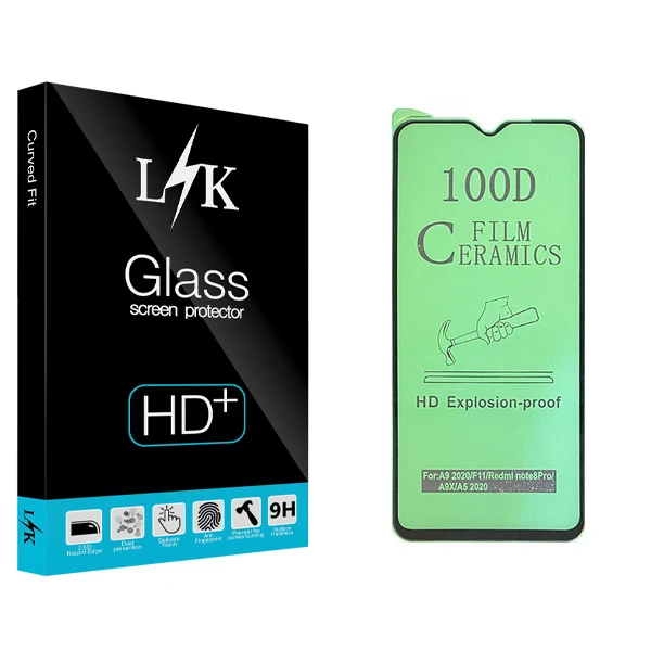محافظ صفحه نمایش سرامیکی ال کی مدل Hard glass مناسب برای گوشی سامسونگ REDMI NOTE 8 PRO / A20 s / A5 2020