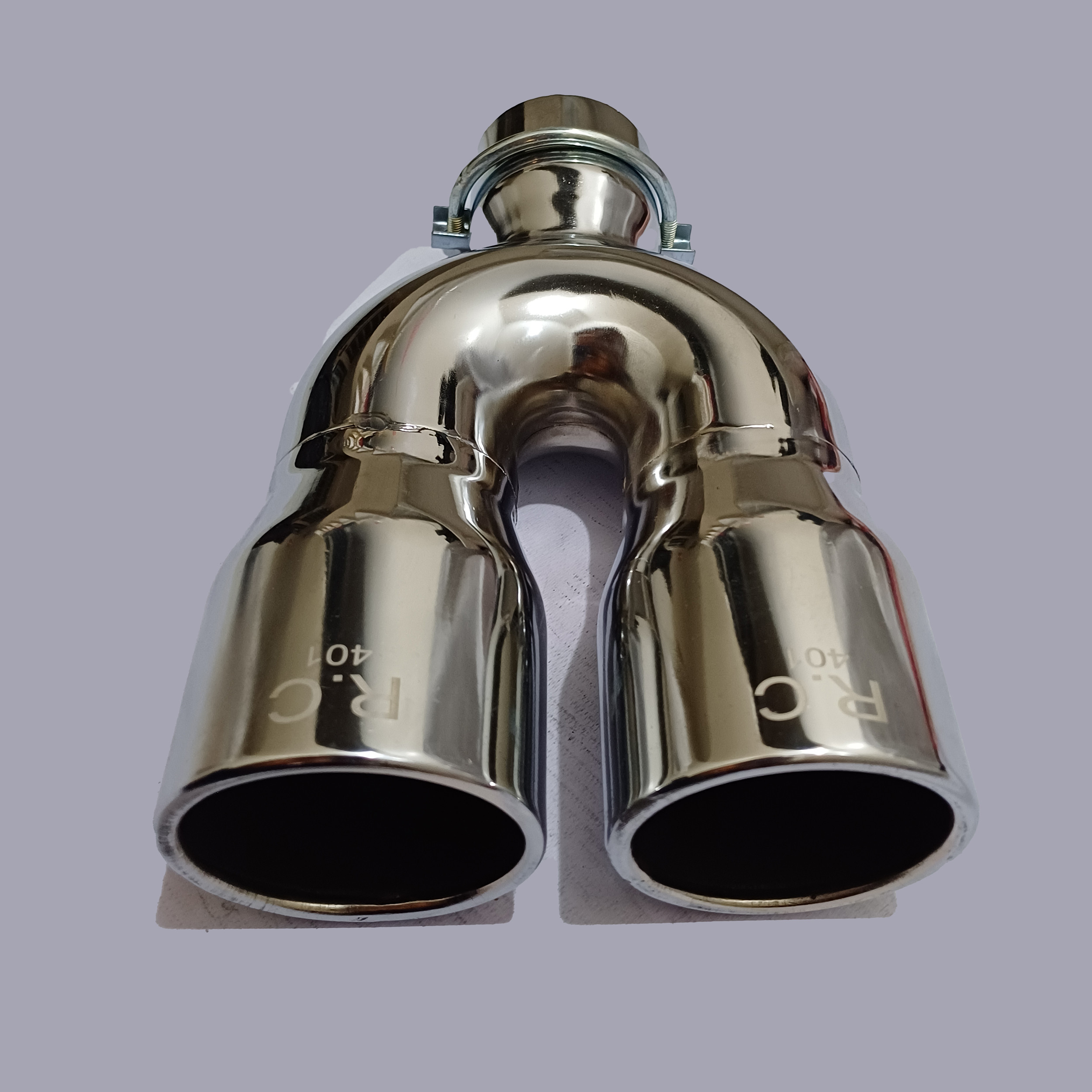 سر اگزوز مدل دو لول R.C 401 آبکاری کرم