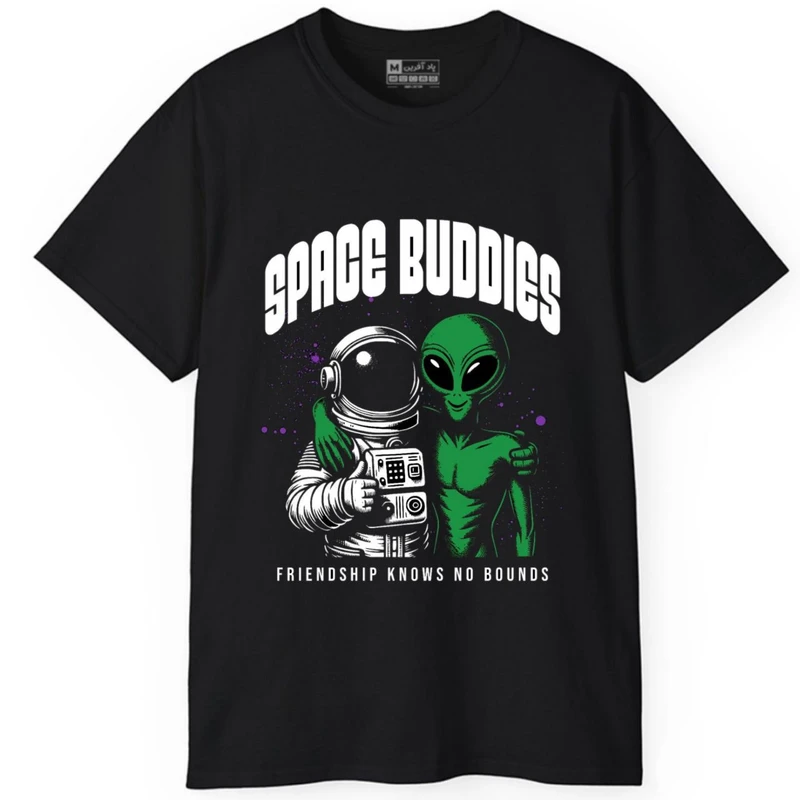 تی شرت آستین کوتاه مردانه پاد آفرین مدل آدم فضایی فضانورد کد295