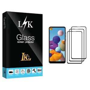 LKG LK Glass Screen Protector For Samsung Galaxy A21 Pack Of 3
