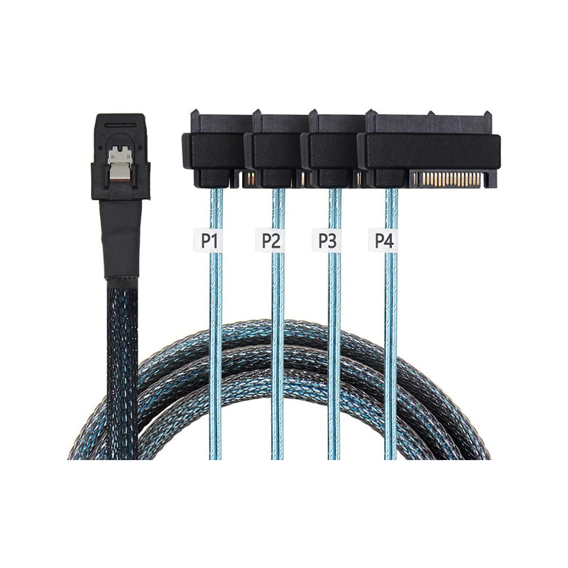 کابل تبدیل Mini SAS SFF-8087 به چهار پورت 29pin SFF-8482 با تغذیه ساتا 15 پین اسمارطور مدل SM275
