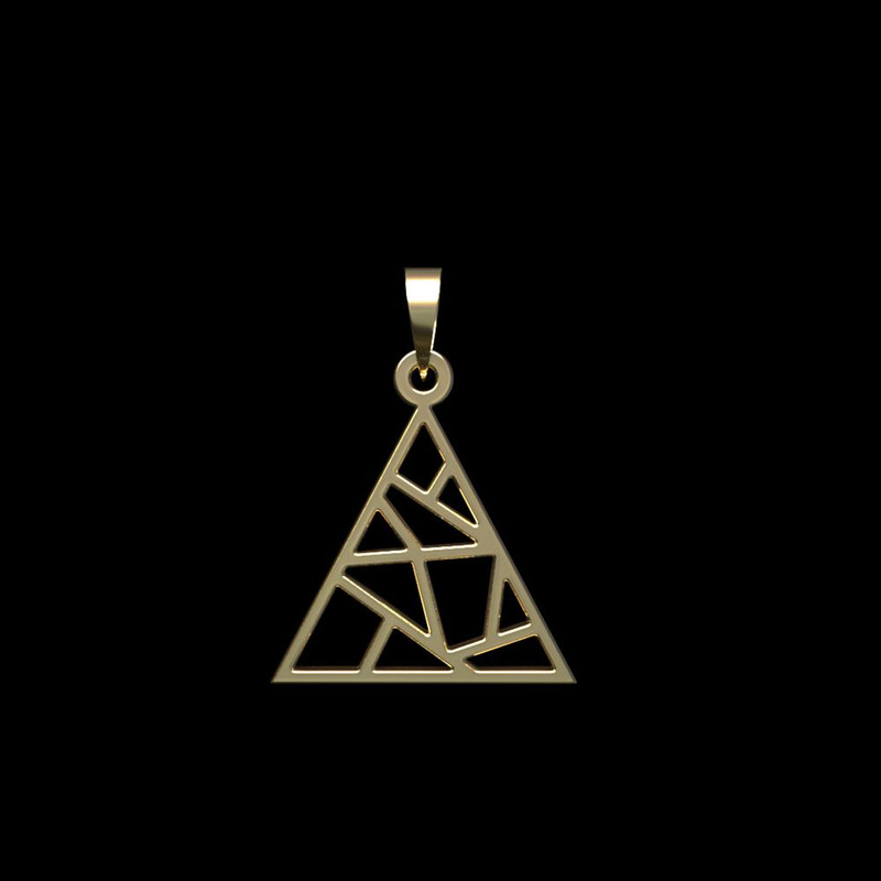 آویز گردنبند طلا 18 عیار زنانه مدوپد مدل مثلث کد PA1-14951