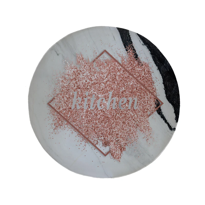 پادری مدل دایره طرح Kitchen کد 8401 سایز 90 × 90 سانتی متر